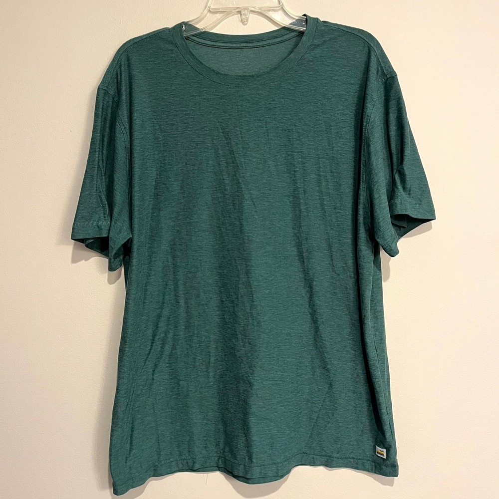 Vuori Shirt T-Shirt Strato Tech Tee Green Heathered Performance Mens XL